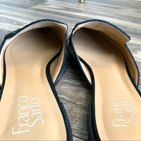 Franco Sarto Mule Embroidered Flat Ship On Shoes - Picture 6 of 9